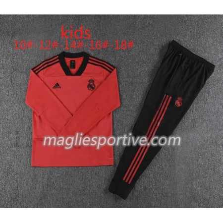 Real Madrid Bambino Tute Felpe da Allenamento Rosso 2018/2019